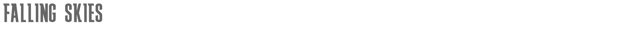 Sample characters Falling Skies Font